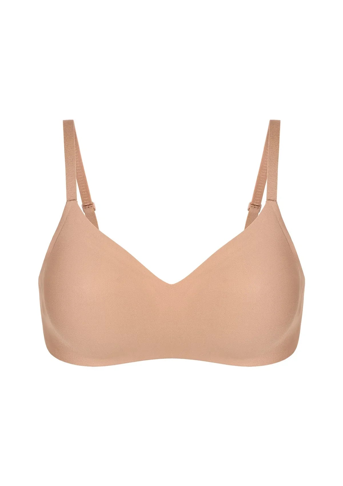 HSIA Ada Buttery Soft V-Neck Wireless Comfortable Bra No Underwire Supportive T-shirt Push Up Bralettes Plunge Seamless