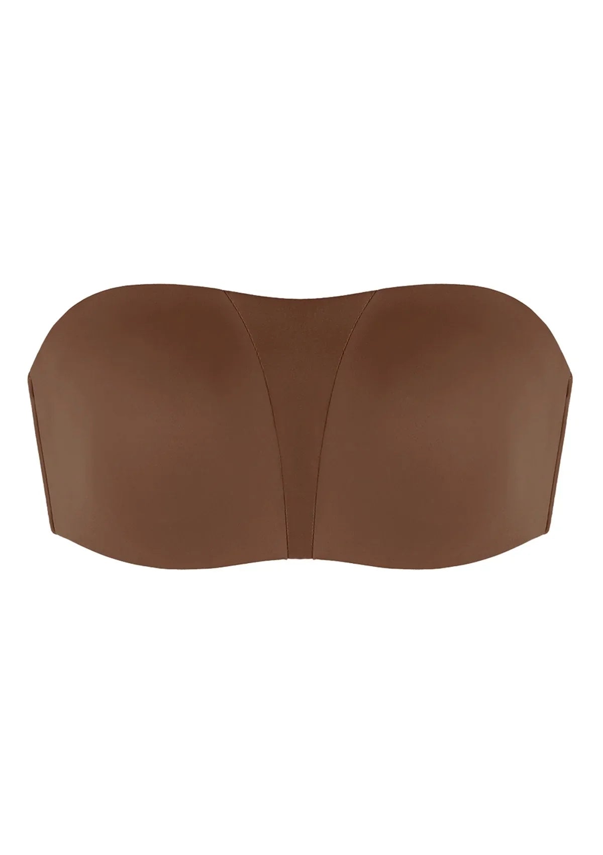 Fiery Unlined Seamless Comfort Underwire Plus Size Bandeau Strapless Coffee Bra