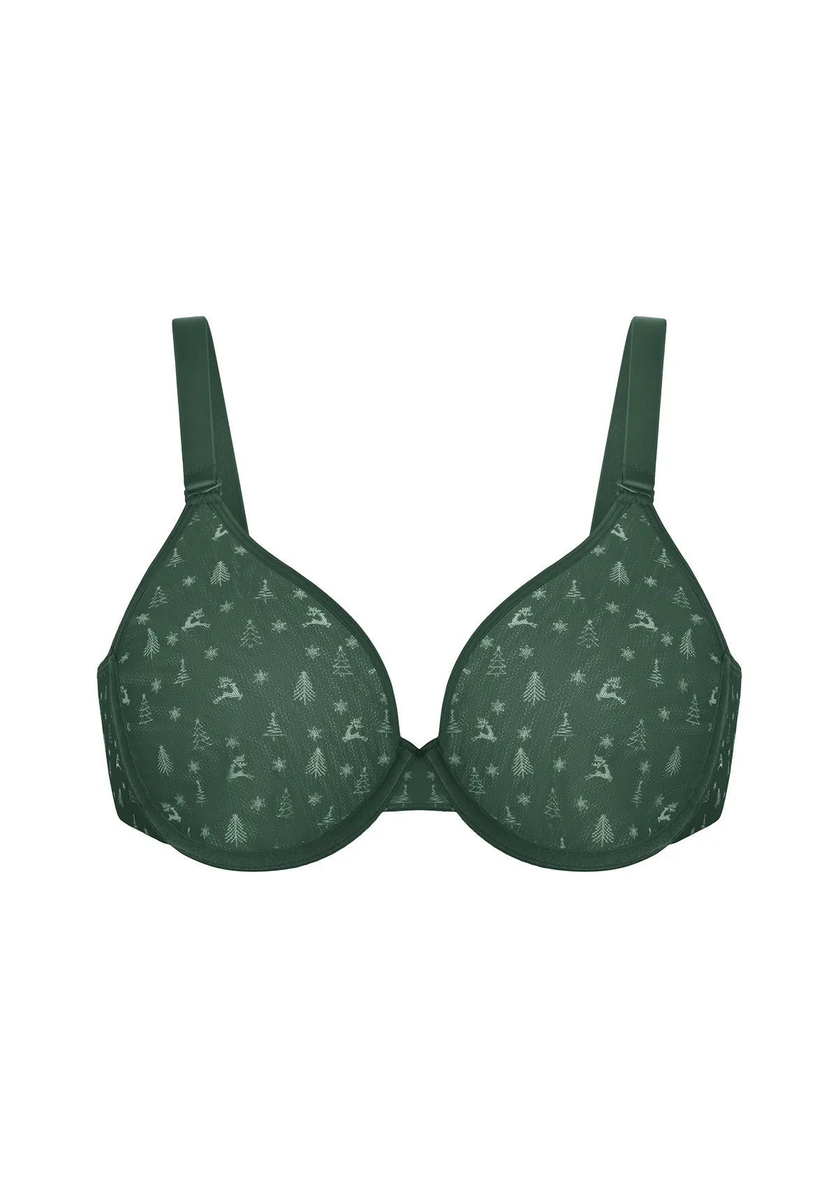 HSIA Christmas Holiday Edit Unlined Plus Size Non-padded Underwire Adjustable Straps Full Coverage Bra