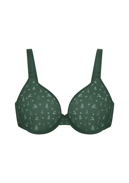 HSIA Christmas Holiday Edit Unlined Plus Size Non-padded Underwire Adjustable Straps Full Coverage Bra