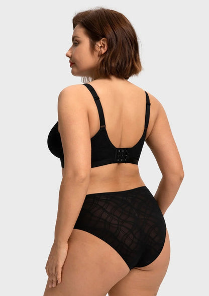 HSIA Skylark Breathable Lightweight Supportive Jacquard Mesh Wide Strap 3/4 Cup Comfort Bra