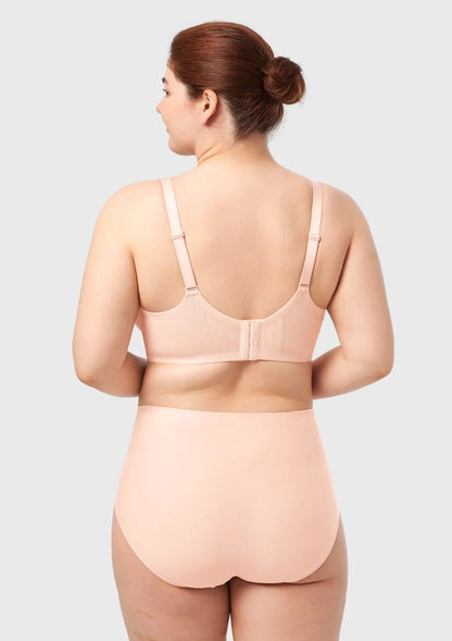 AirMesh Dark Beige Full Coverage Smooth Mesh Lightly Padded Lined Underwire T-Shirt Bra