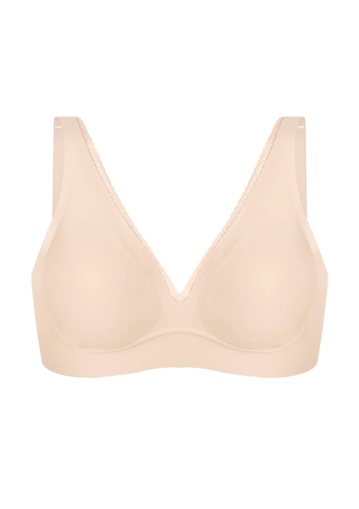 Deep V Seamless Bra Wireless Lift Breathable Perforated Foam Cups