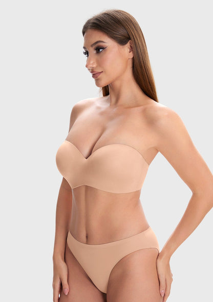 Breya Silicone-Free Seamless Push Up Strapless Bra