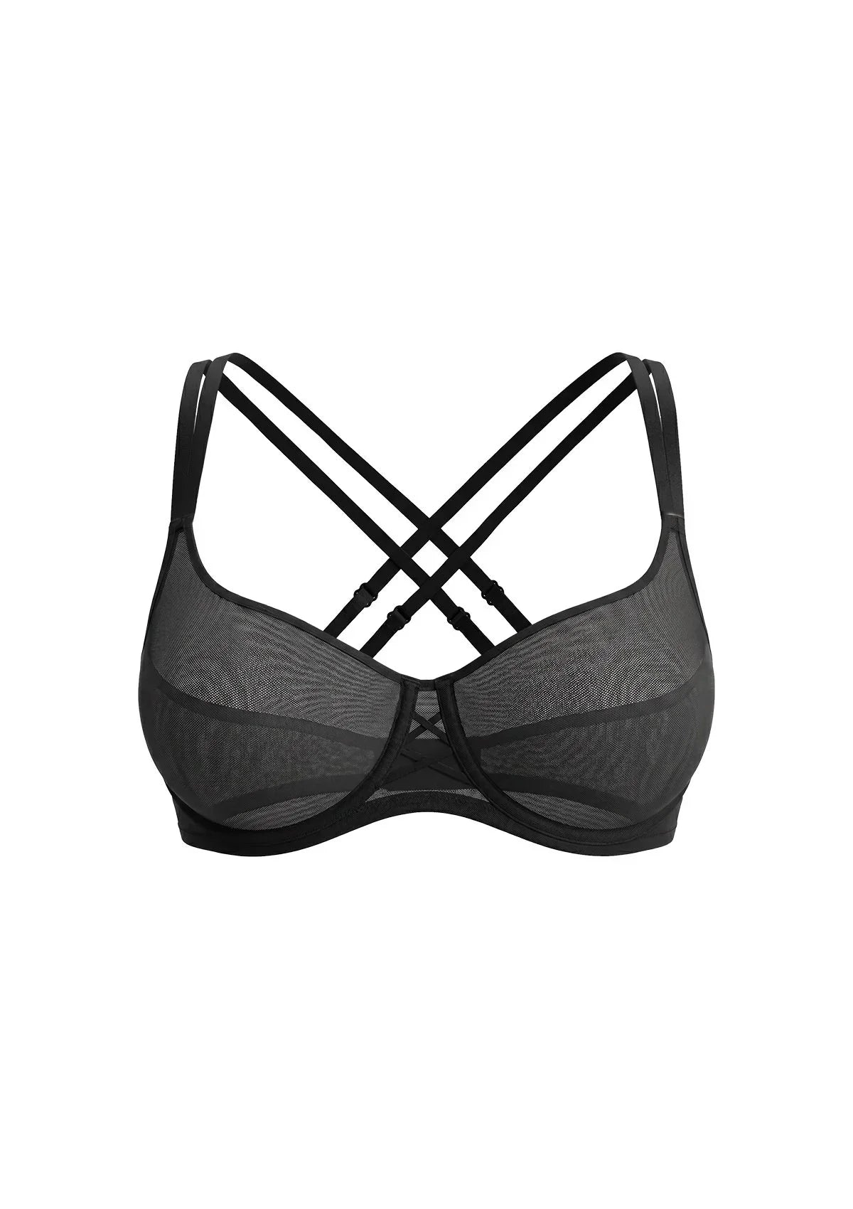 Lyra Sheer Mesh Multi-Way Unlined Balconette Bra