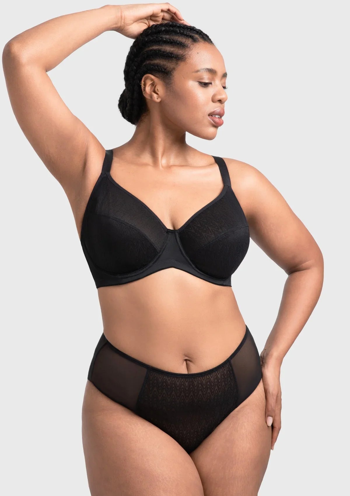 HSIA Willa Wave Plus Size Breathable Mesh Unlined Non-padded Full Coverage Underwire Bra