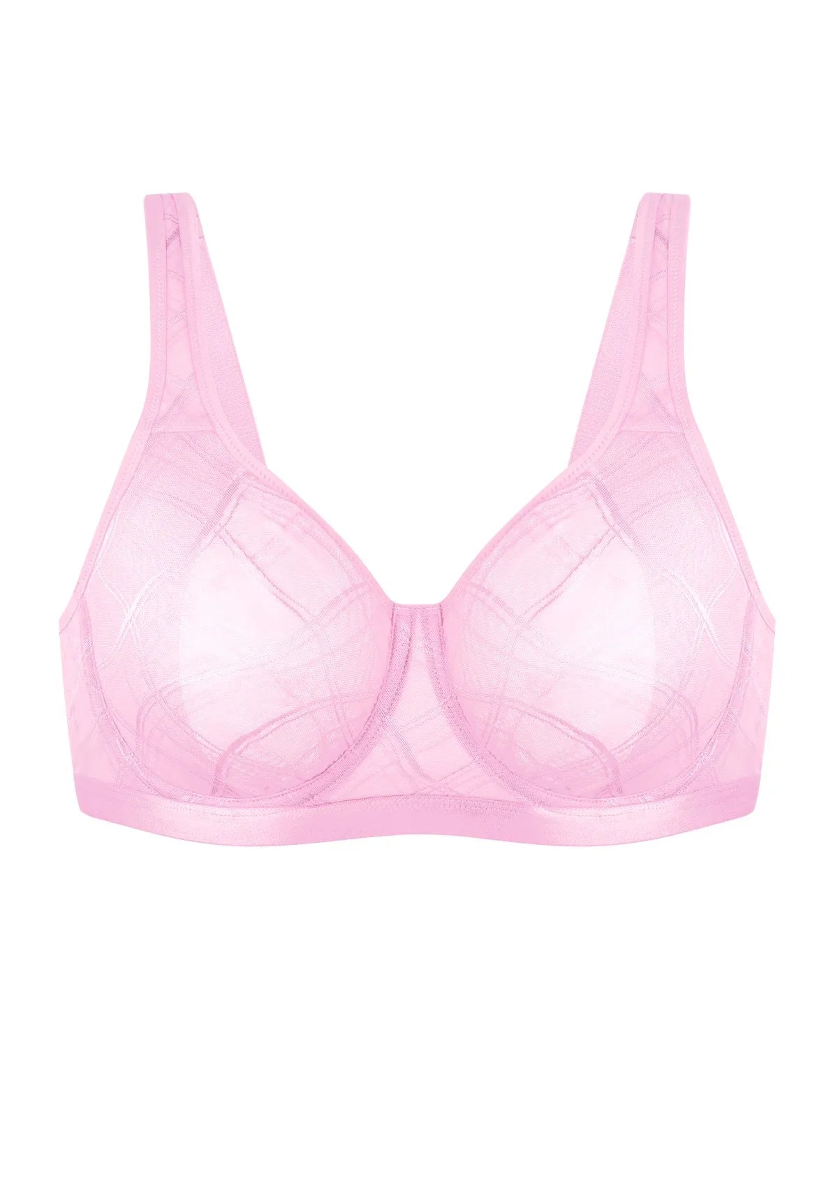 HSIA Skylark Breathable Lightweight Supportive Jacquard Mesh Wide Strap 3/4 Cup Comfort Bra
