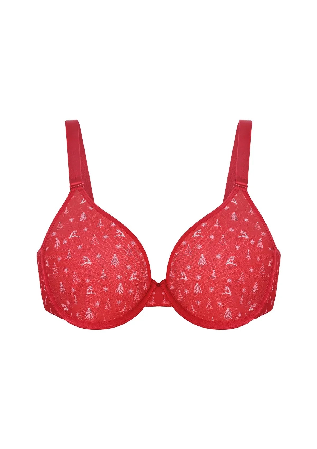 HSIA Christmas Holiday Edit Unlined Plus Size Non-padded Underwire Adjustable Straps Full Coverage Bra