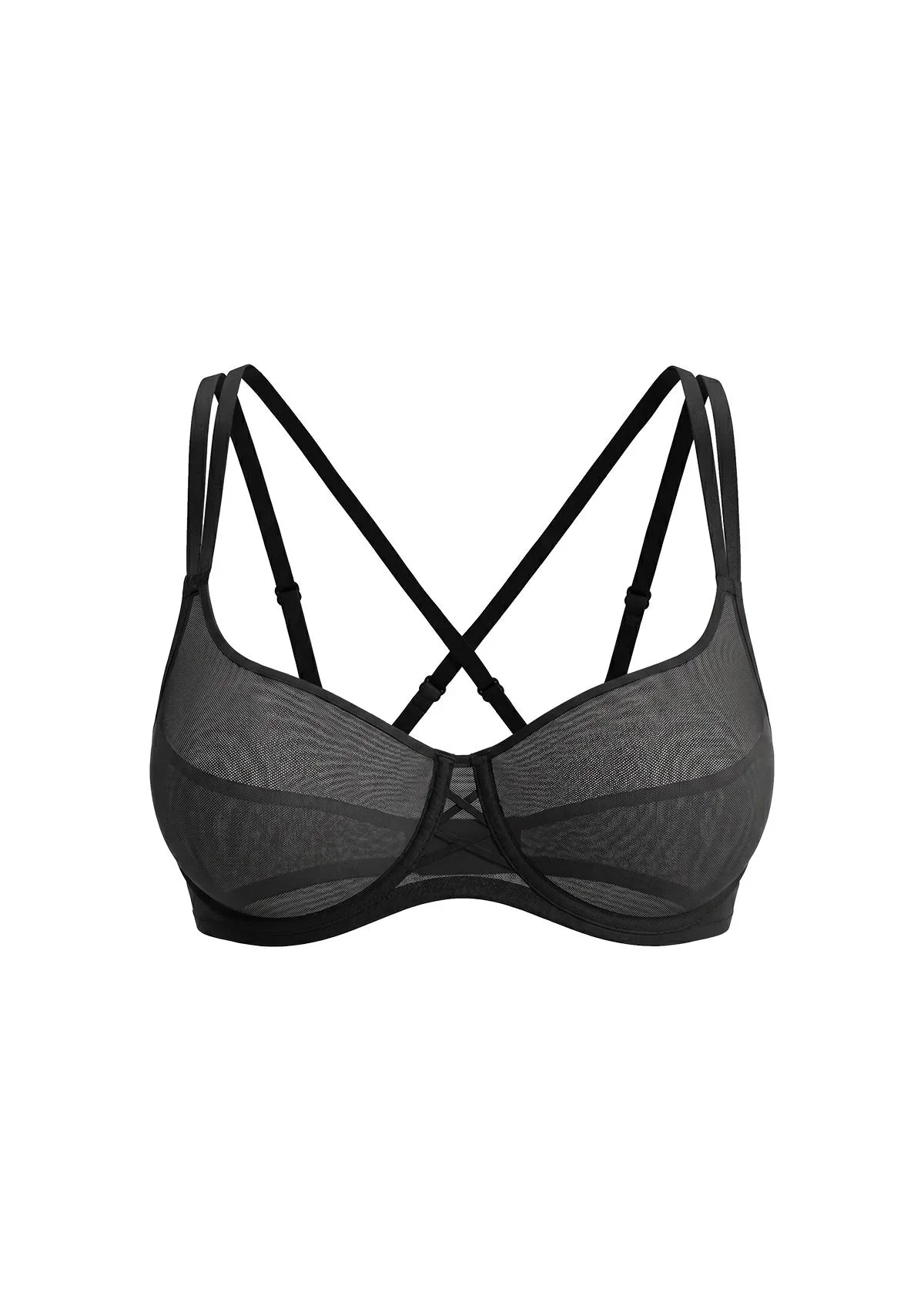 Lyra Sheer Mesh Multi-Way Unlined Balconette Bra