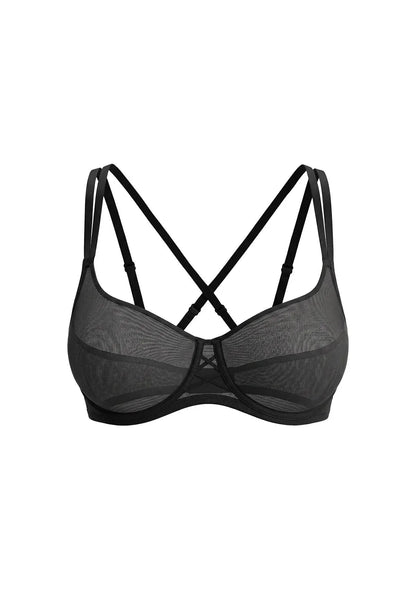Lyra Sheer Mesh Multi-Way Unlined Balconette Bra