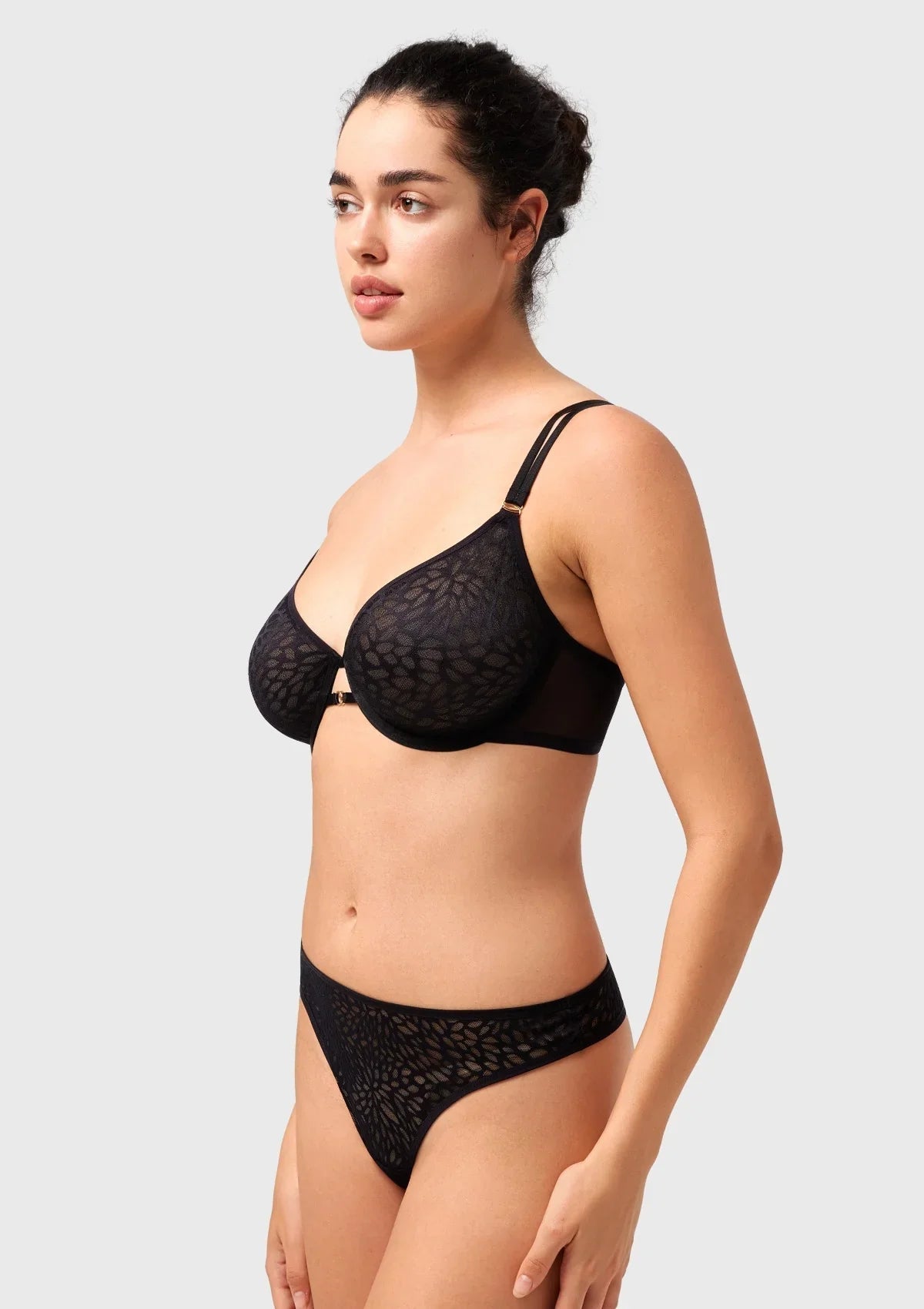 HSIA Vine Sexy Underwire Half-Cup Bra with Sheer Single-Layer Lace