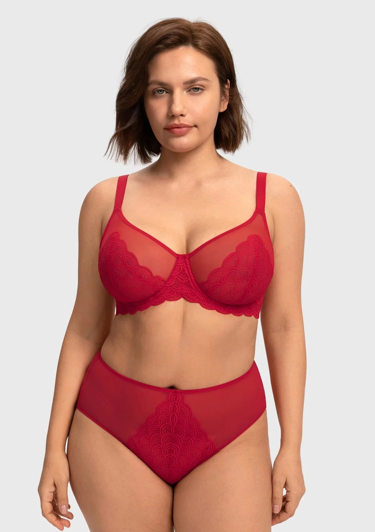 Mermaid Scales Lace Unlined Bra