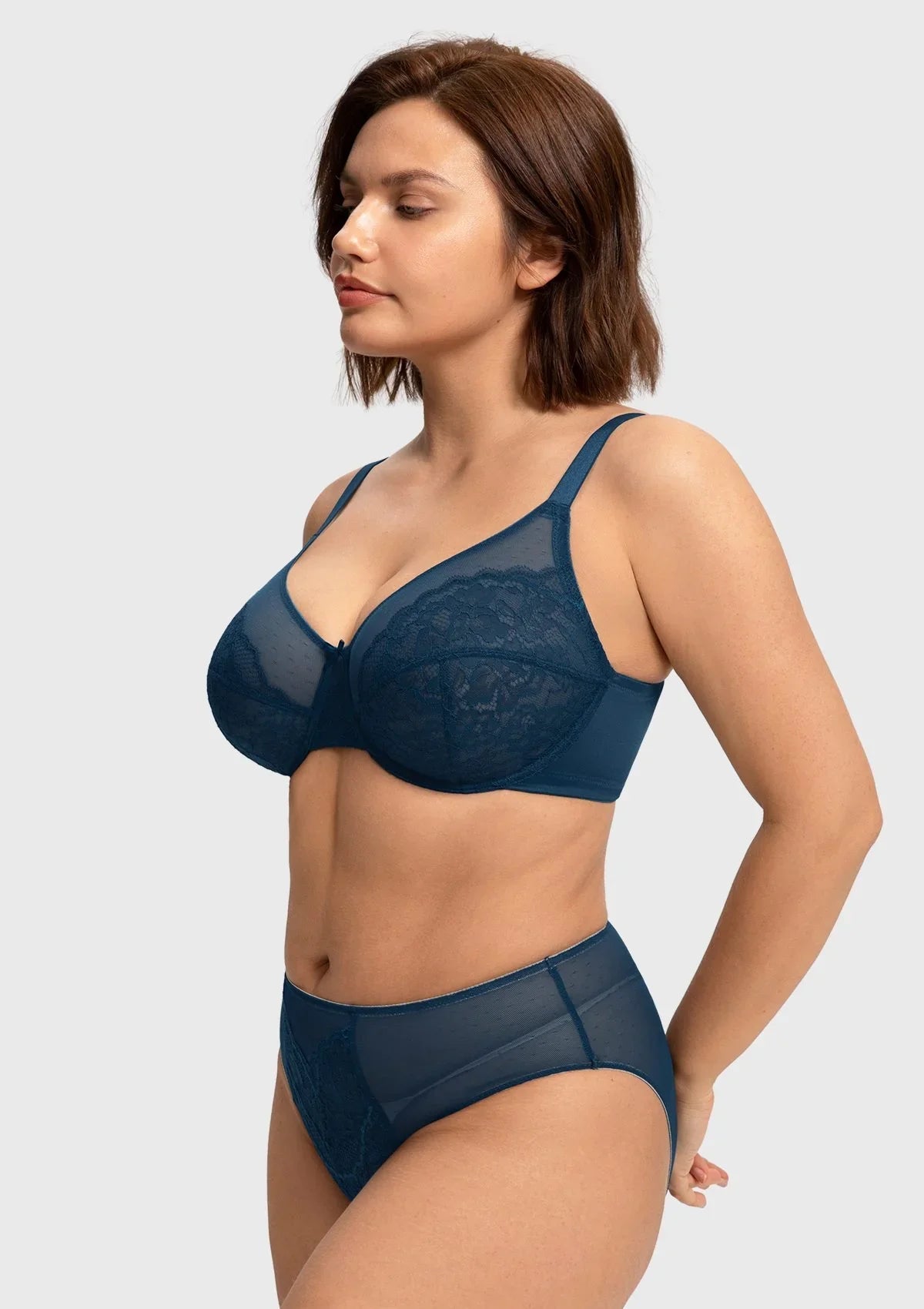 Enchante Lace Unlined Full Coverage Underwire Bra