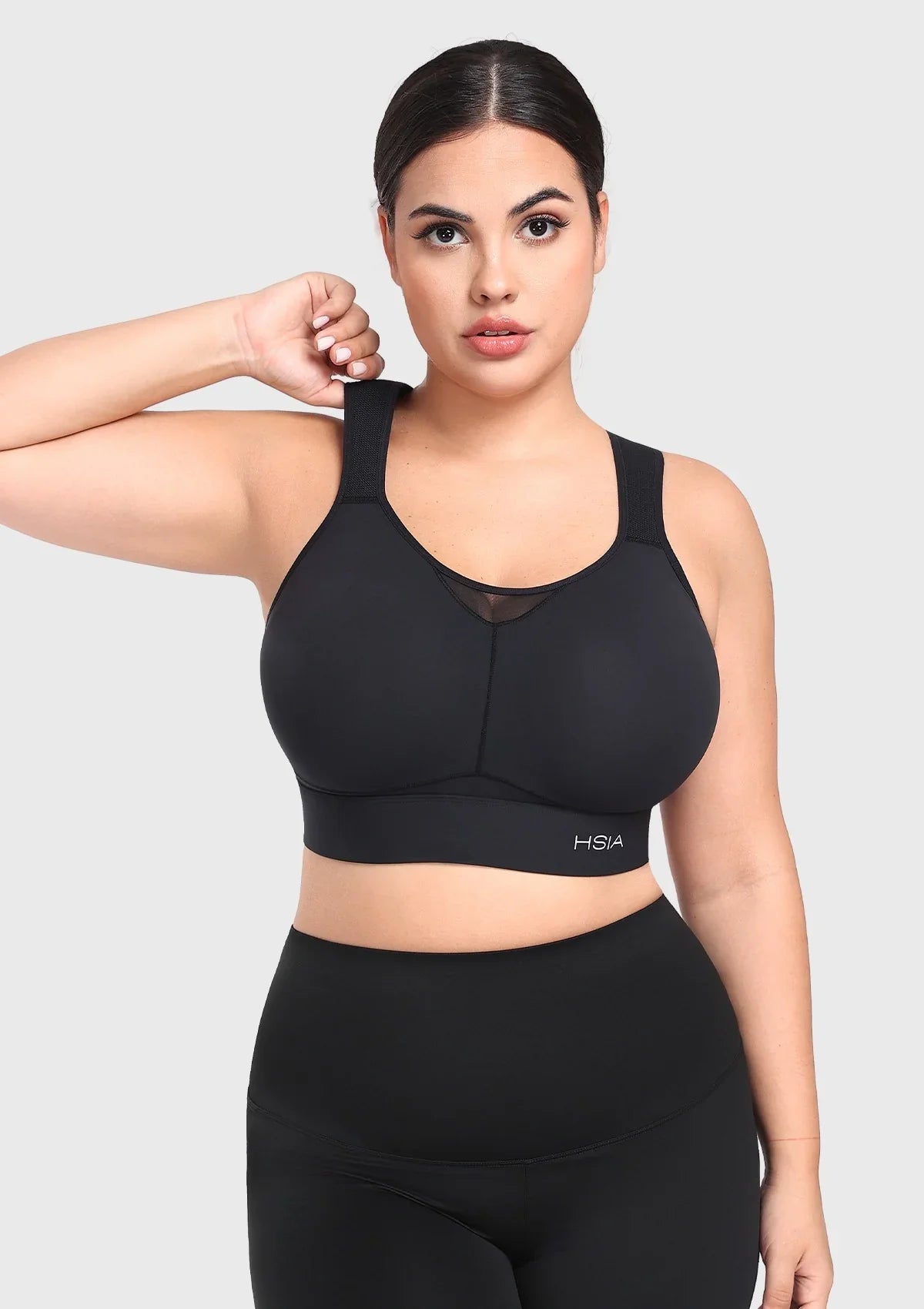 HSIA FlexCore High Impact Racerback Sports Bra Adjustable Support Full Coverage Fit