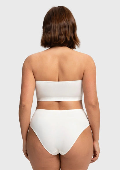 Wireless Plus Size Strapless Bra with Non-Slip Silicone & Moisture-Wicking Cups