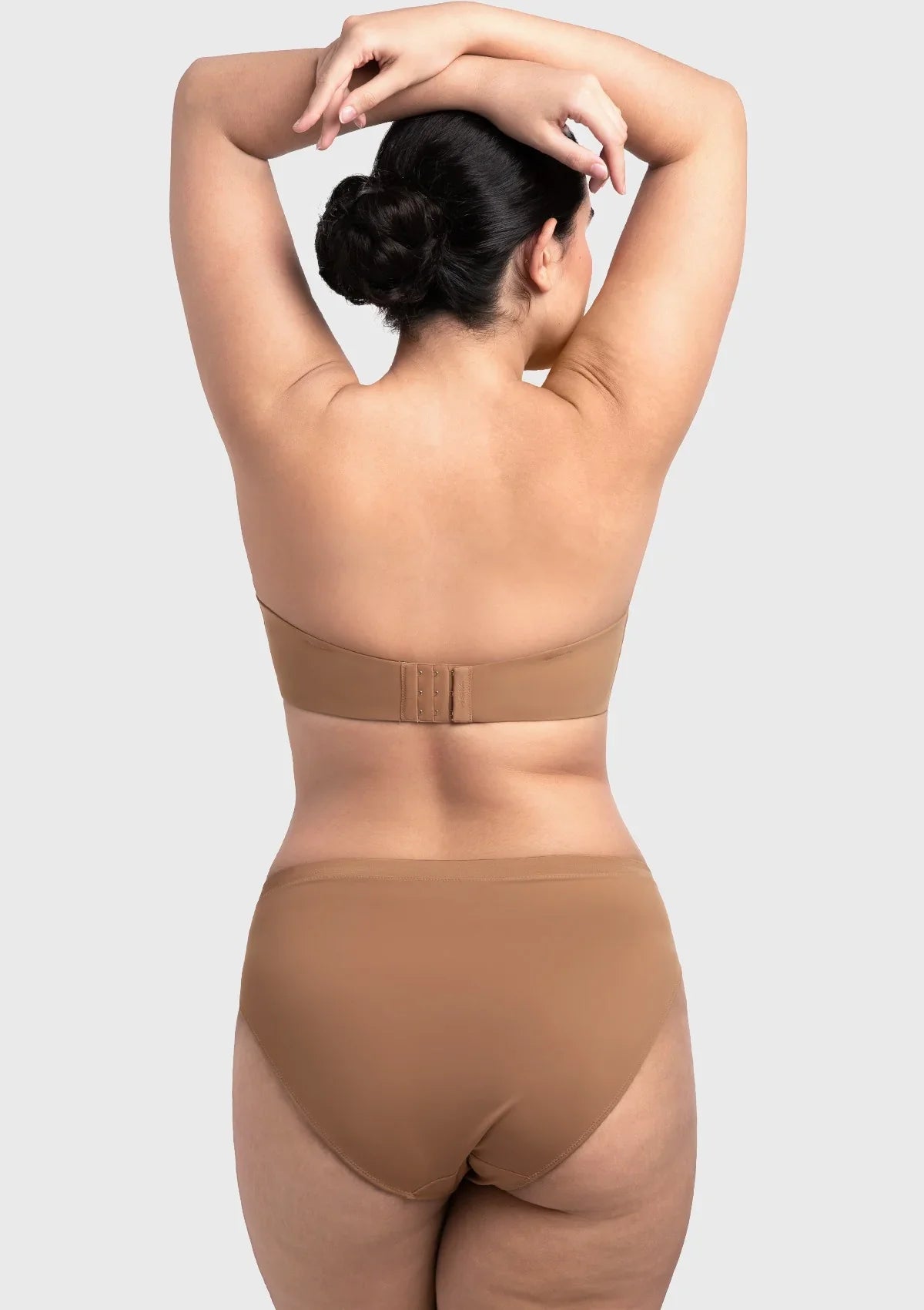 Fiery Unlined Seamless Comfort Underwire Plus Size Bandeau Strapless Coffee Bra
