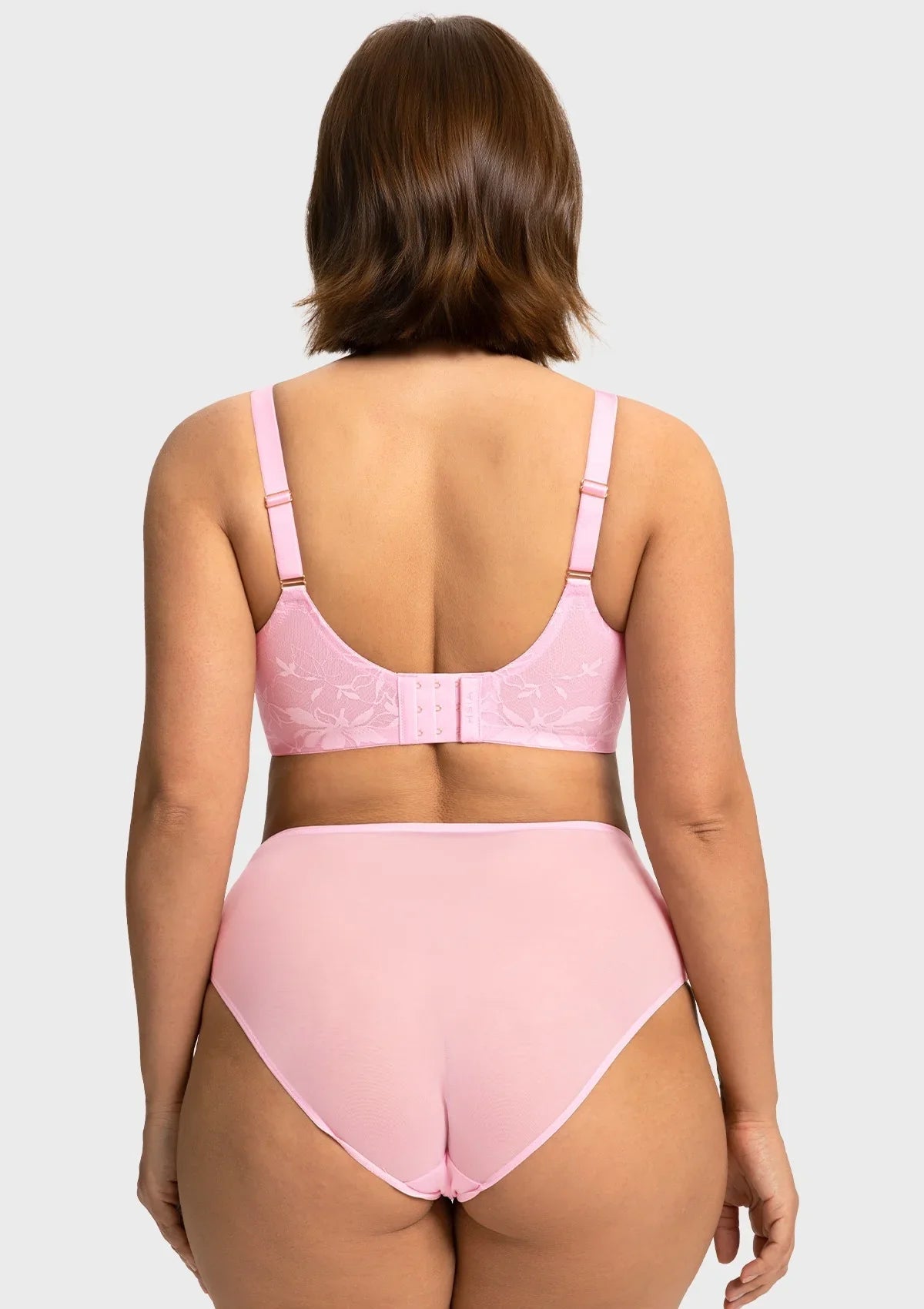 HSIA Petalia Plus Size Seamless Lace Underwire Balconette Demi No Padded Bra with High Elastic Fabric Delicate Lace Trim Cutout & Adjustable Straps
