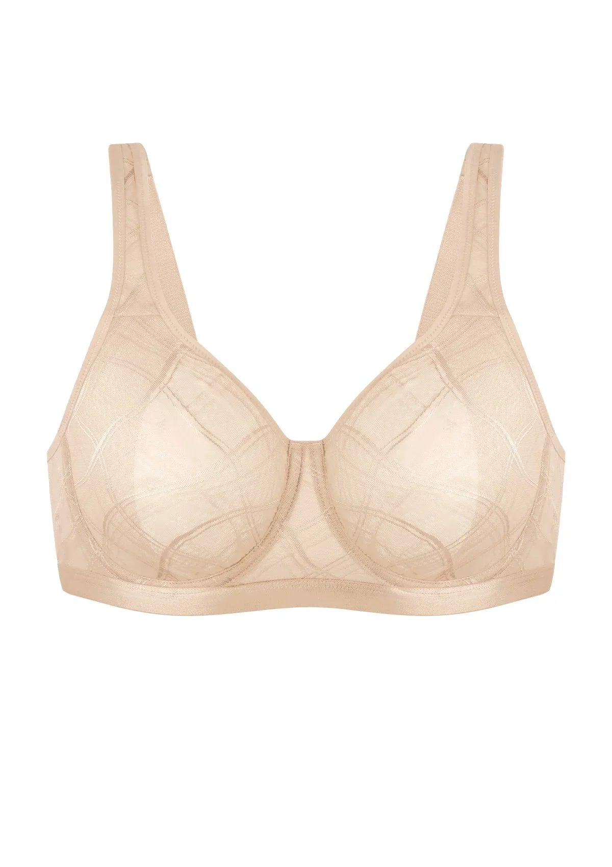 HSIA Skylark Breathable Lightweight Supportive Jacquard Mesh Wide Strap 3/4 Cup Comfort Bra