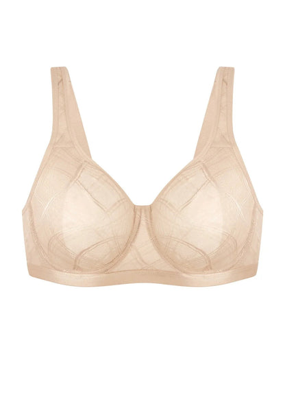 HSIA Skylark Breathable Lightweight Supportive Jacquard Mesh Wide Strap 3/4 Cup Comfort Bra
