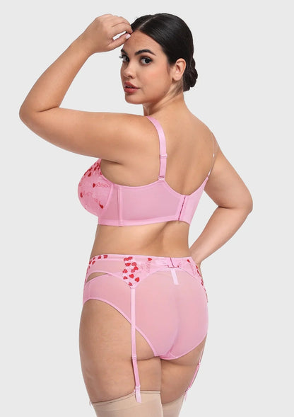 HSIA Renna Holiday Edit Embroidery Pink Lace Underwire Bra