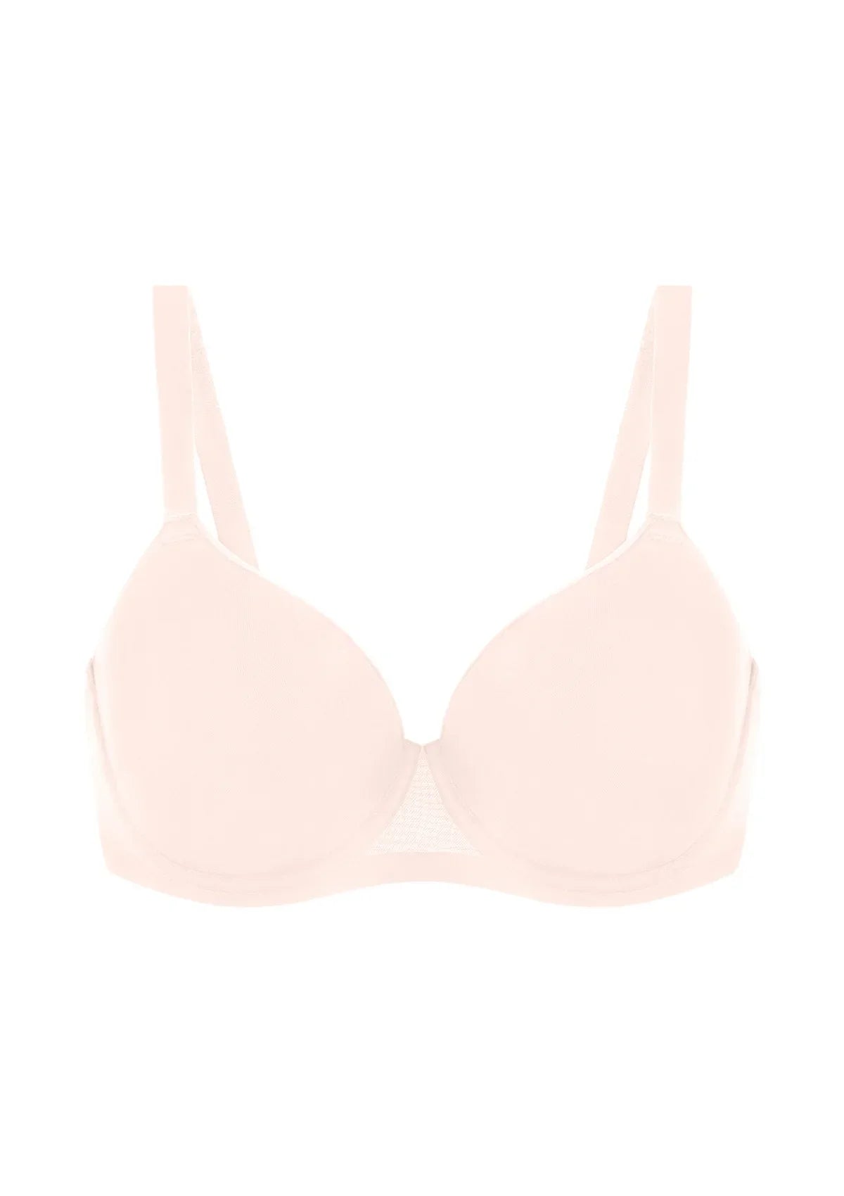 AirMesh Dark Beige Full Coverage Smooth Mesh Lightly Padded Lined Underwire T-Shirt Bra