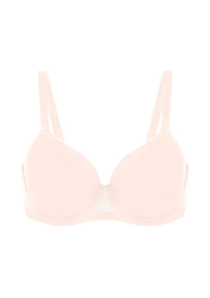 AirMesh Dark Beige Full Coverage Smooth Mesh Lightly Padded Lined Underwire T-Shirt Bra