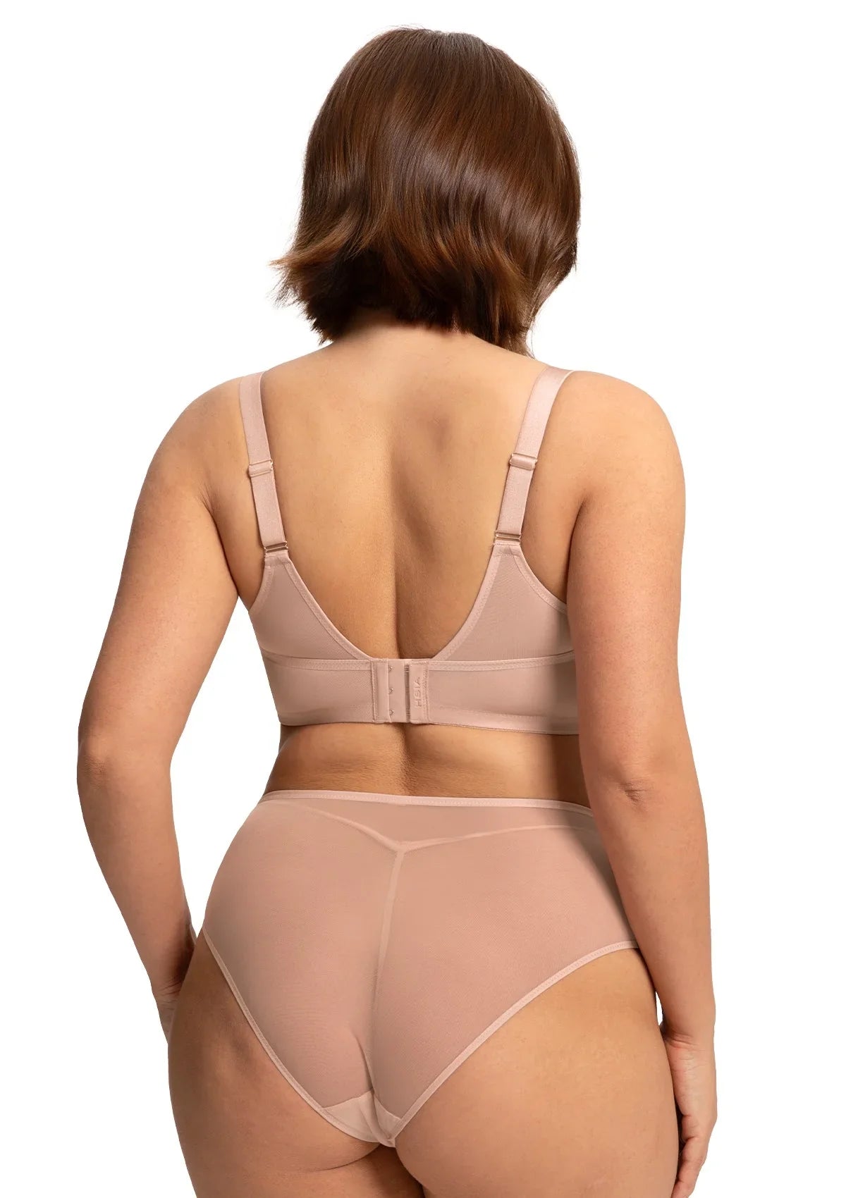HSIA Yumi Unlined Sheer Embroidery Lace Full Coverage Bra Elegant Sculpting Support