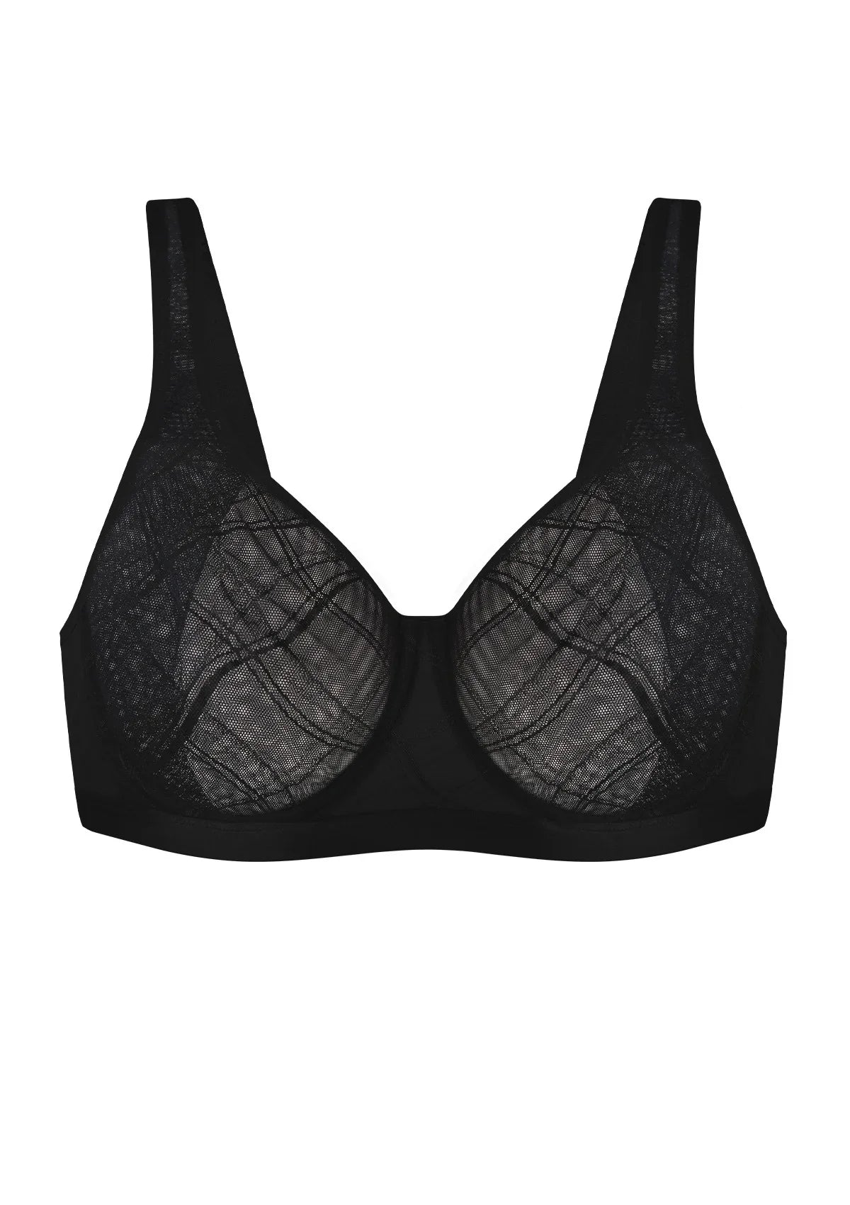 HSIA Skylark Breathable Lightweight Supportive Jacquard Mesh Wide Strap 3/4 Cup Comfort Bra