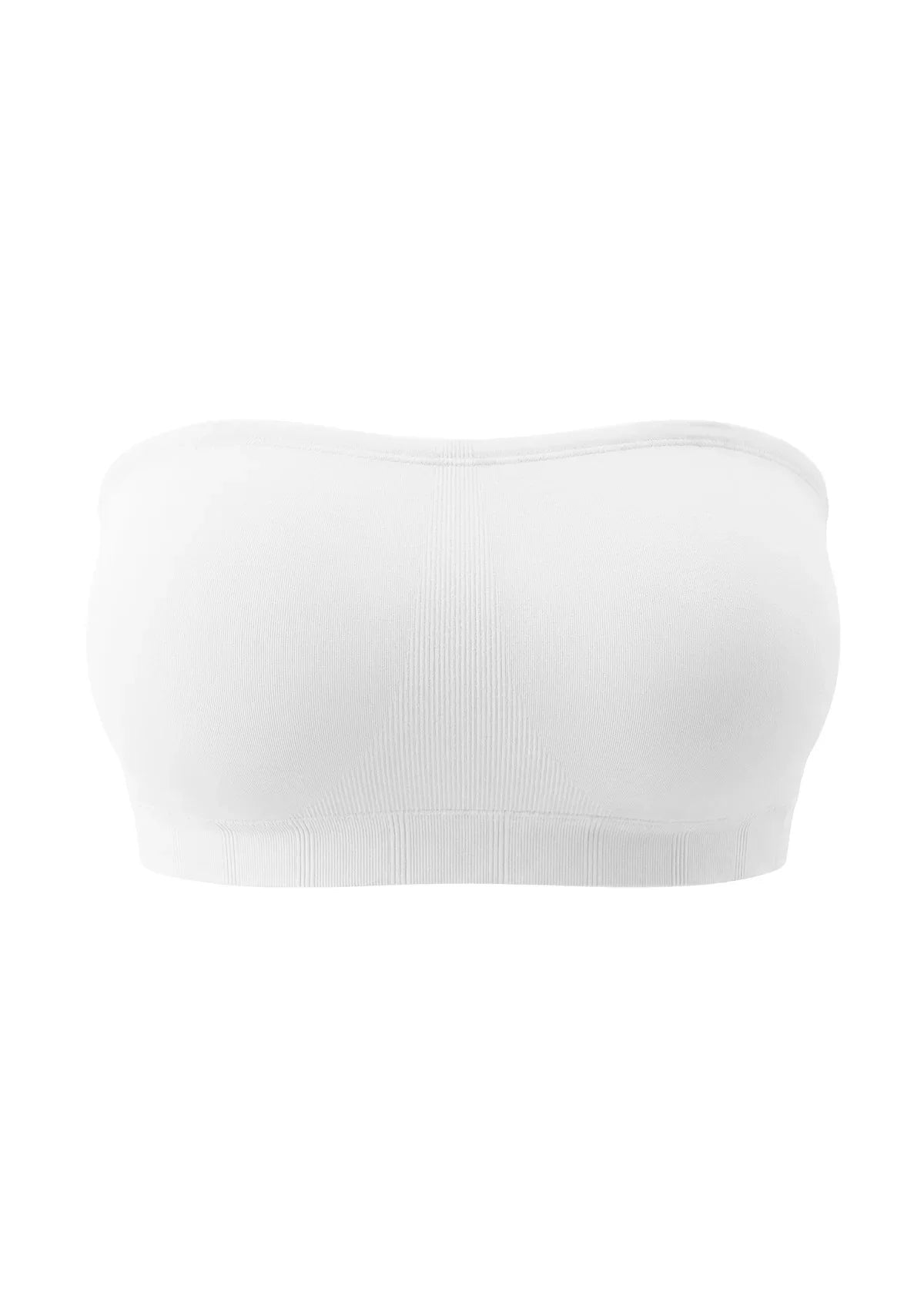 Wireless Plus Size Strapless Bra with Non-Slip Silicone & Moisture-Wicking Cups