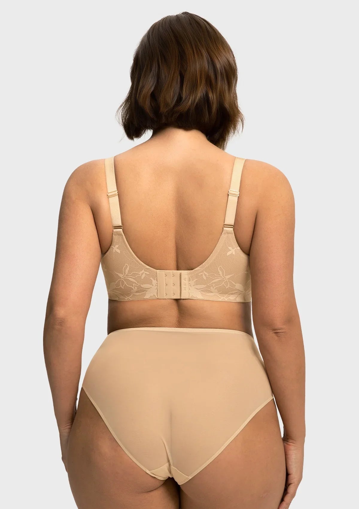 HSIA Petalia Plus Size Seamless Lace Underwire Balconette Demi No Padded Bra with High Elastic Fabric Delicate Lace Trim Cutout & Adjustable Straps