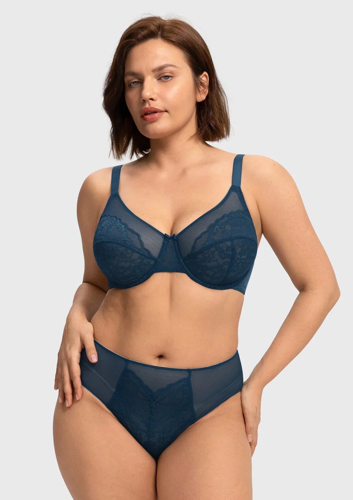 Enchante Lace Unlined Full Coverage Underwire Bra
