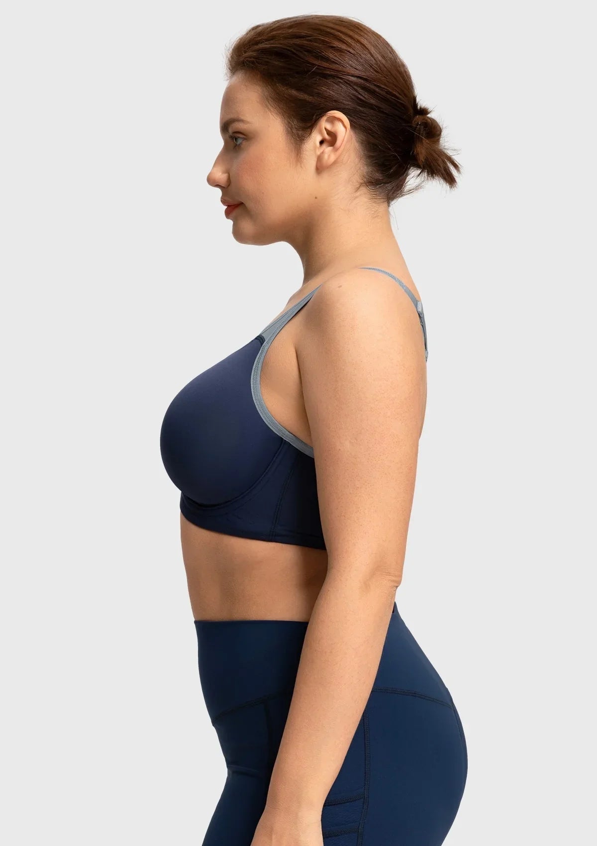 ComfyArc Unlined Outside Underwire Racerback Sports Bra