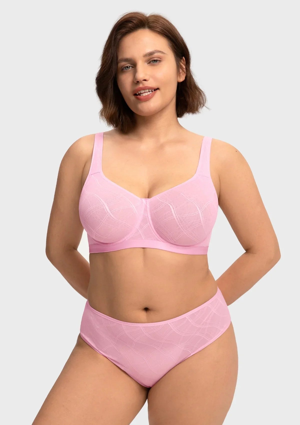 HSIA Skylark Breathable Lightweight Supportive Jacquard Mesh Wide Strap 3/4 Cup Comfort Bra