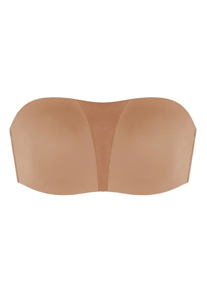 Fiery Unlined Seamless Comfort Underwire Plus Size Bandeau Strapless Coffee Bra