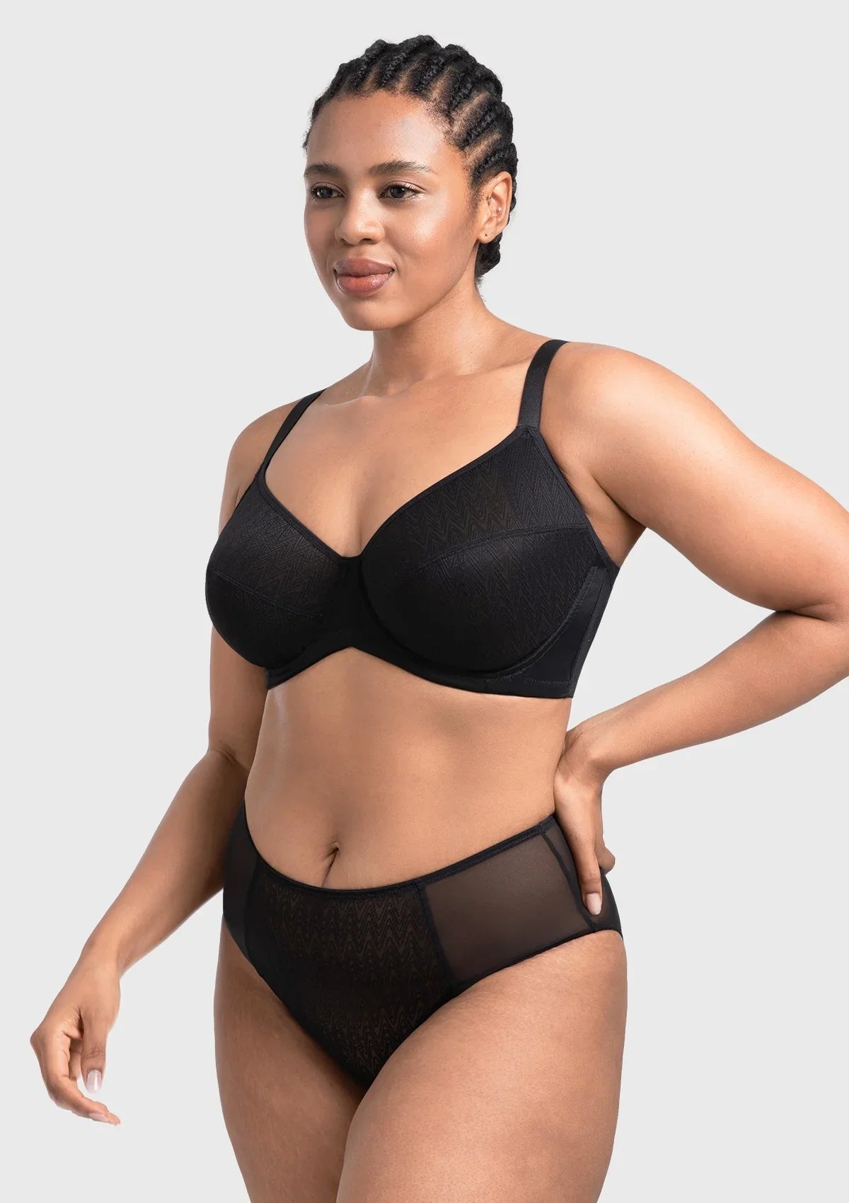 HSIA Willa Wave Plus Size Breathable Mesh Unlined Non-padded Full Coverage Underwire Bra