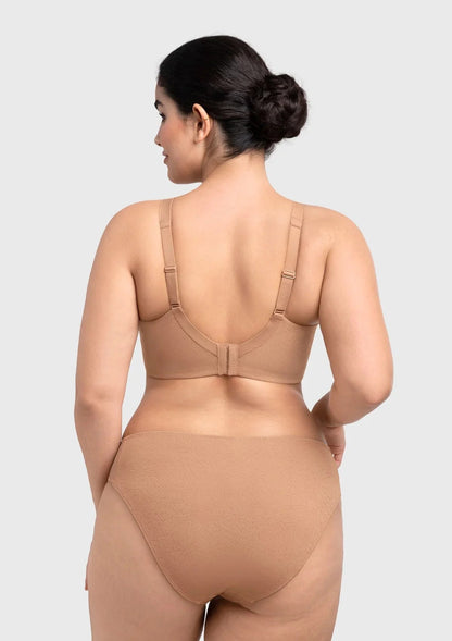 HSIA CoolComfort Plus Size Underwire Smoothing Wide Strap Full Coverage Unlined Minimizer T-shirt Bra