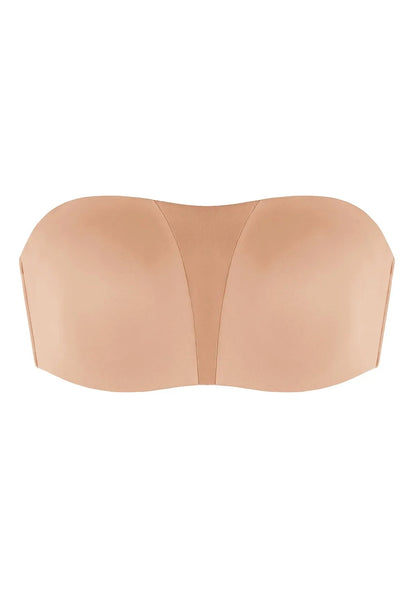 Fiery Unlined Seamless Comfort Underwire Plus Size Bandeau Strapless Coffee Bra
