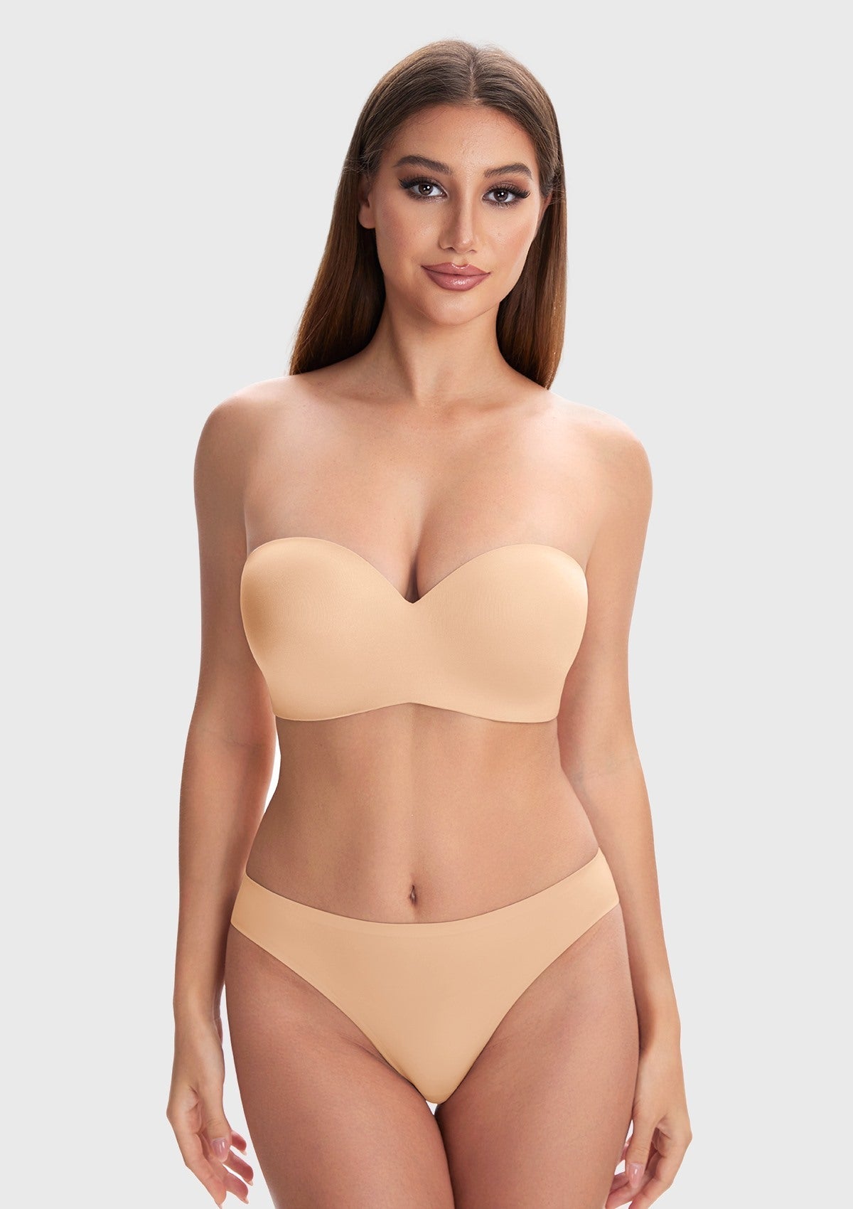 Breya Silicone-Free Seamless Push Up Strapless Bra