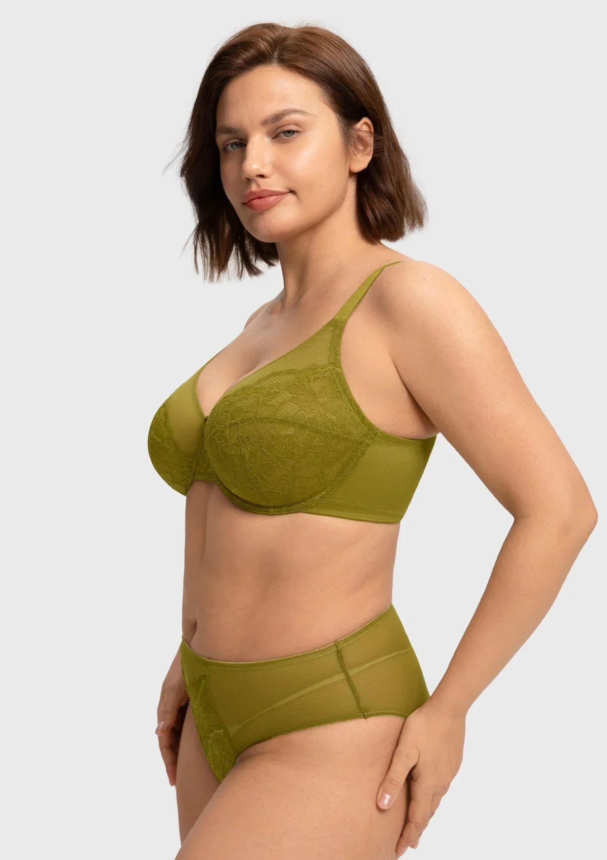 Enchante Lace Unlined Full Coverage Underwire Bra