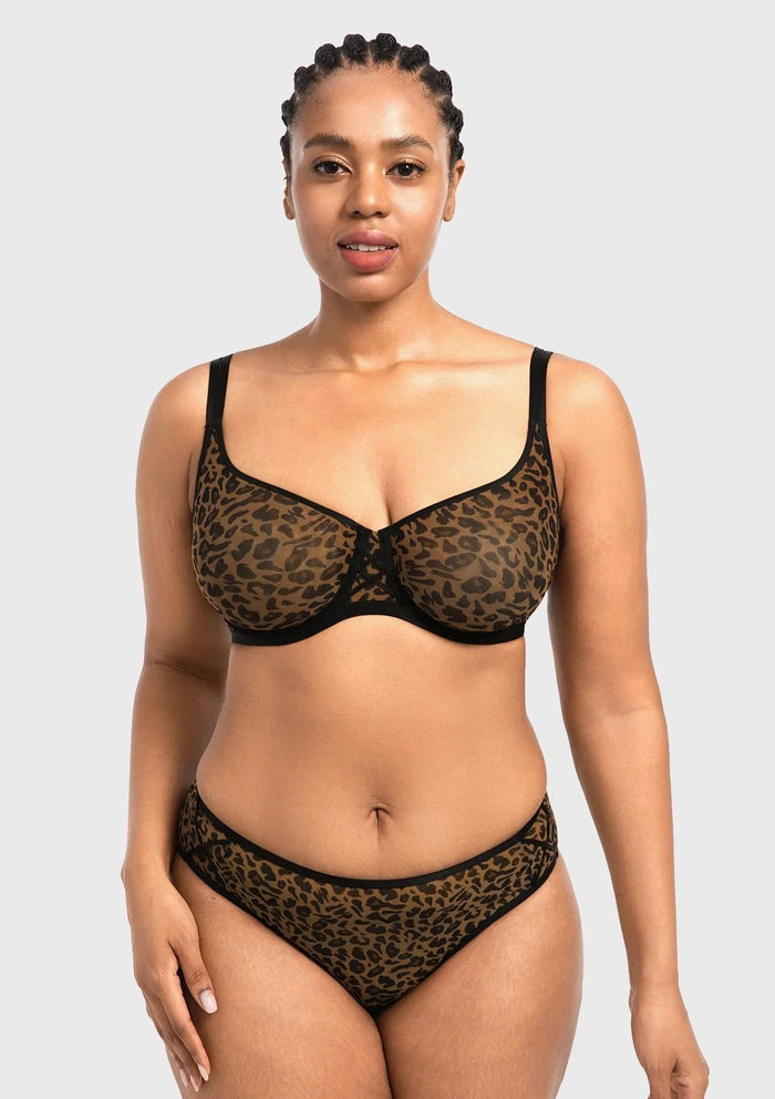 Lyra Sheer Mesh Multi-Way Unlined Balconette Bra