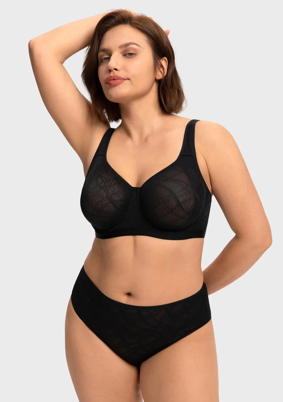 HSIA Skylark Breathable Lightweight Supportive Jacquard Mesh Wide Strap 3/4 Cup Comfort Bra