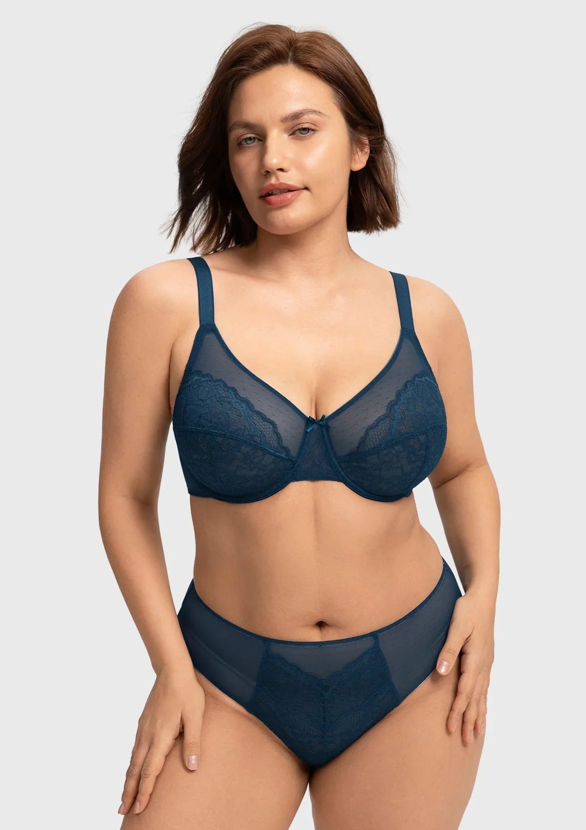 Enchante Lace Unlined Full Coverage Underwire Bra