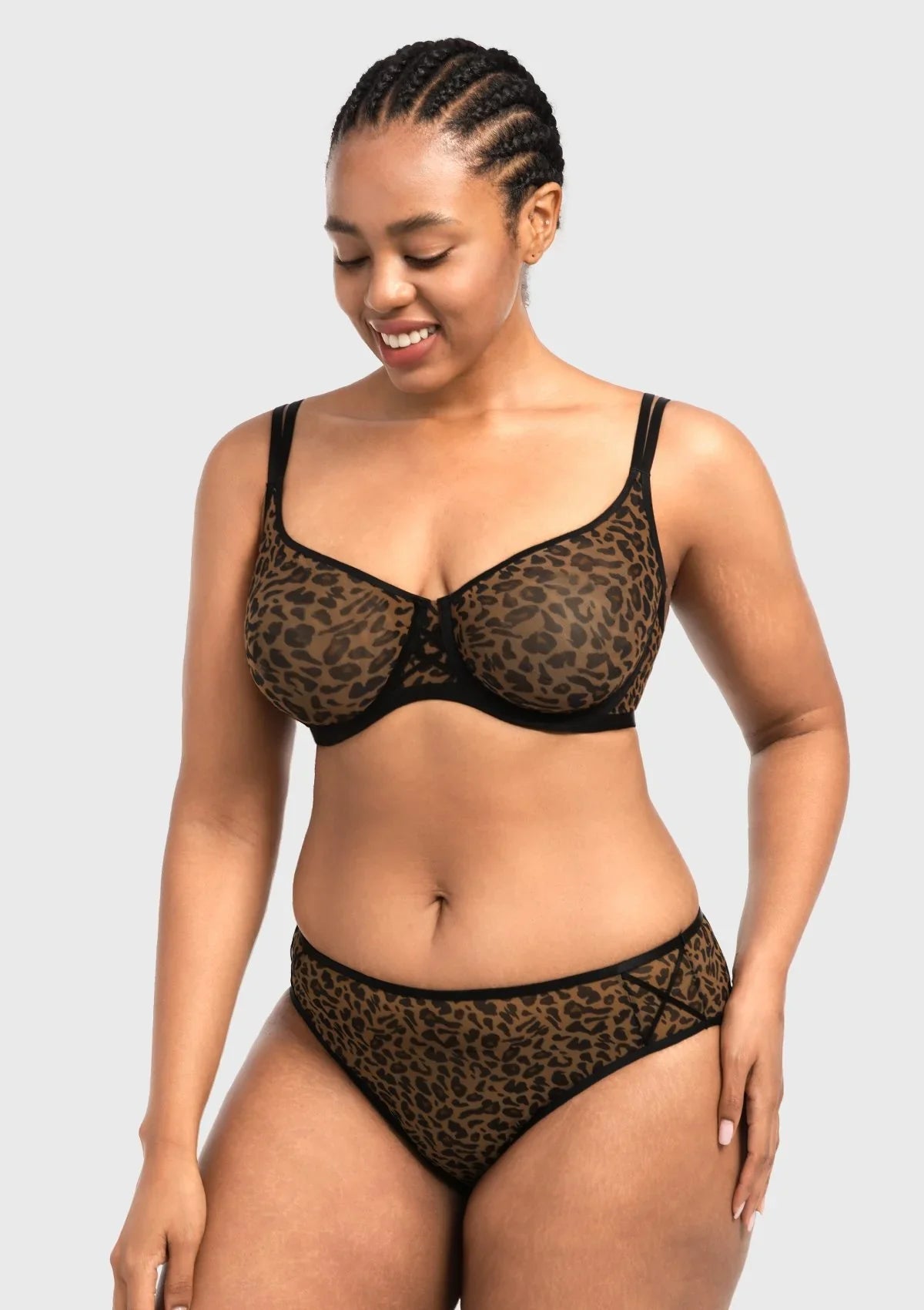 Lyra Sheer Mesh Multi-Way Unlined Balconette Bra