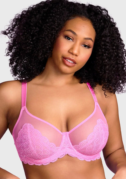 Mermaid Scales Lace Unlined Bra