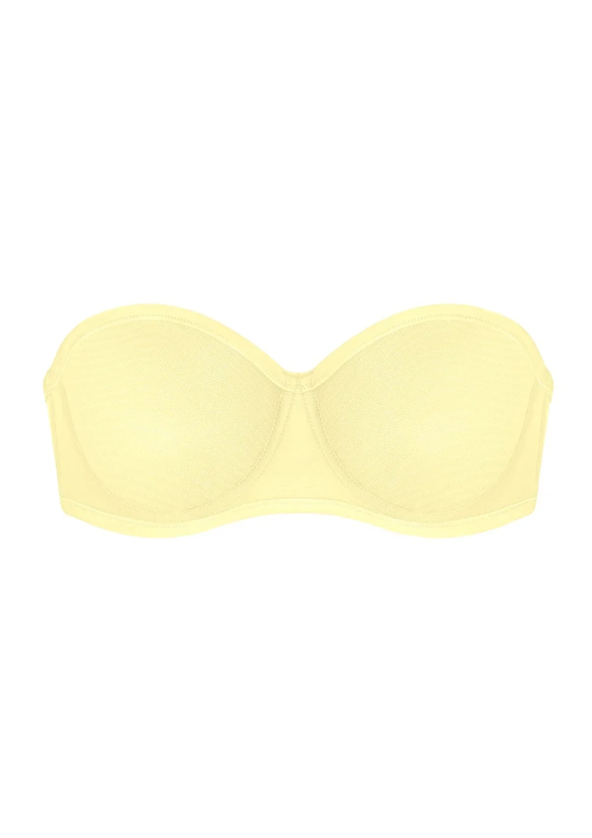 Bella Sheer Mesh Unlined Underwire Strapless Balconette Bra