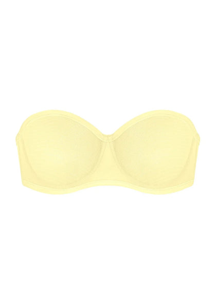 Bella Sheer Mesh Unlined Underwire Strapless Balconette Bra