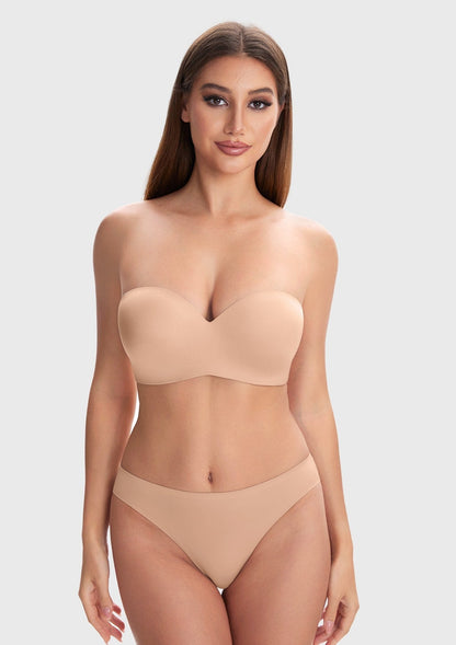 Breya Silicone-Free Seamless Push Up Strapless Bra