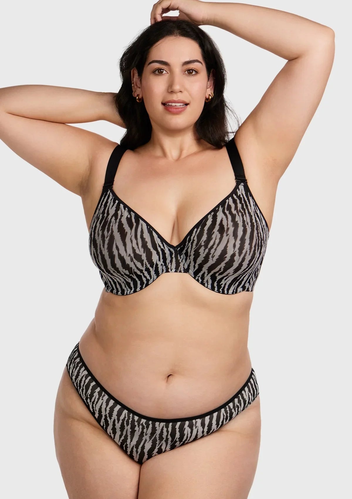 Zebra Wild Unlined Underwire Mesh Bra