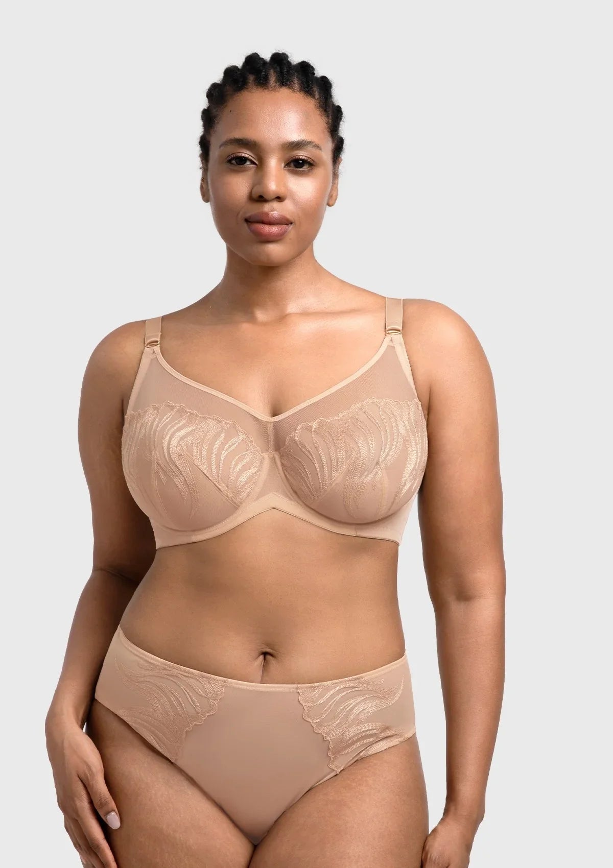 HSIA Luxe Bloom Plus Size Unlined Underwire Bra