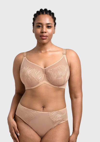 HSIA Luxe Bloom Plus Size Unlined Underwire Bra